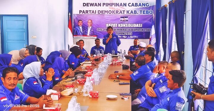 Dari Birokrasi untuk Partai, Wabup Nazar Ajak Kader Demokrat Wujudkan Tebo Maju